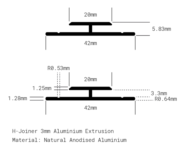 probond 3mm aluminium h-joiner, pbhj, installation & fixing