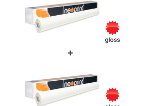 neoprint np2000af white gloss removable grey air-free adhesive gen2 - 1370mm + neolam nl20 transparent gloss overlaminate 1370mm bundle, 1 x np2000af13 + 1 x nl20, bundle deals