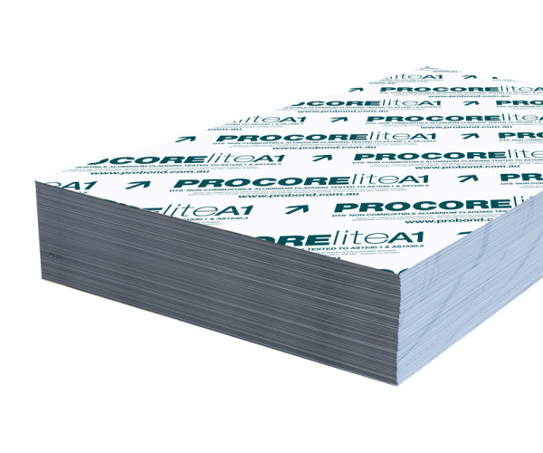 procore lite a1 - 3mm non combustible aluminium sign panel with 0.5mm skin, pbcla, non-combustible aluminium panel, aluminium composite panel perth