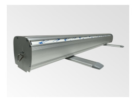 display|ad classic silver retractable banner stand, dacs, economy roll ups