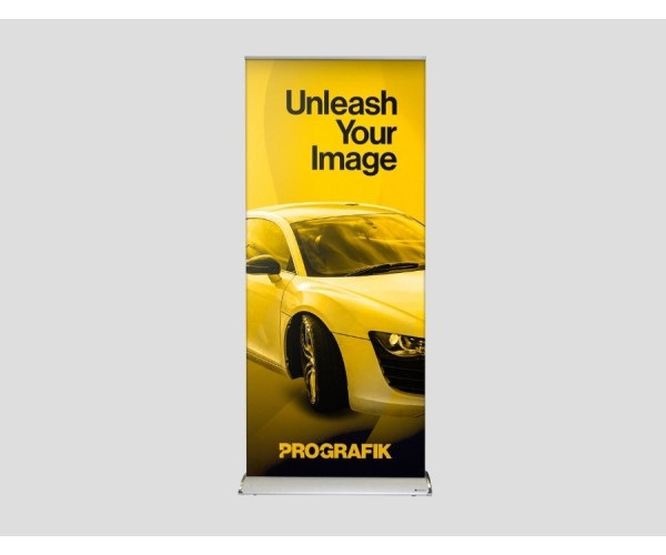ProGrafik Retractable Banner Stand Edge Silver 850mm