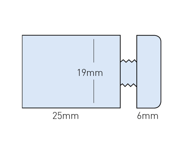 maximounts aluminium standoff 25mm - satin chrome, mmamsc, standoffs