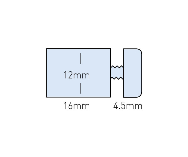 maximounts minimount 12mm - satin chrome, mmbmin, standoffs